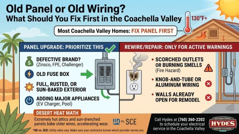 Old Wire Or Old Panel replace inforgraphic