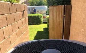 AC unit with truck in foreground